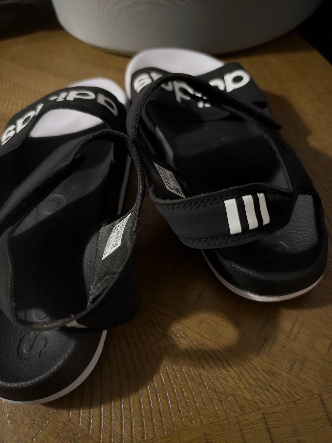 Adidas Adilette Sandal Size 8 Black White G28695 2