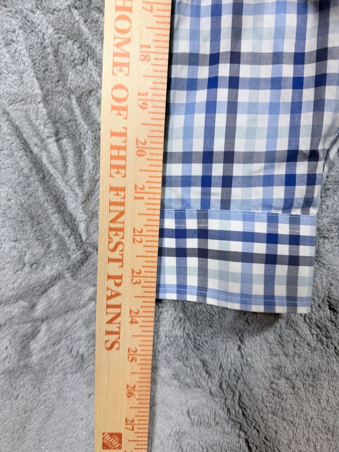 L.L. Bean Plaid Button Down Shirt Size M-Reg Blue Cotton Long Sleeve 9
