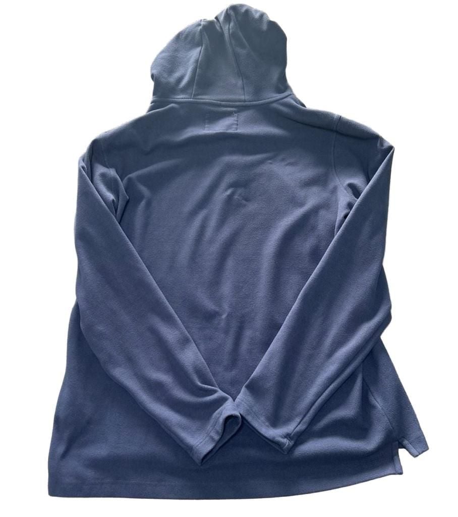 Weatherproof Vintage Navy Blue Fleece Henley Hoodie Long Sleeve Pullover 6