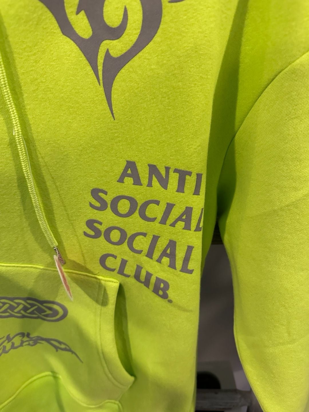 Anti Social Social Club Neon Yellow Hoodie 3