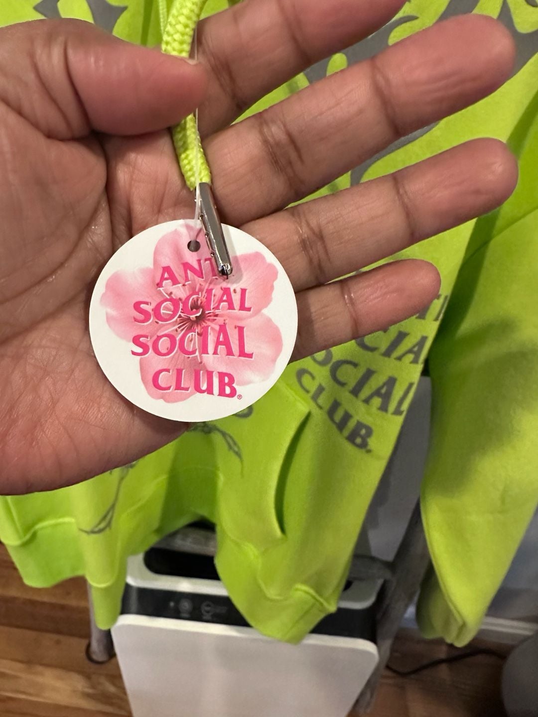 Anti Social Social Club Neon Yellow Hoodie 4