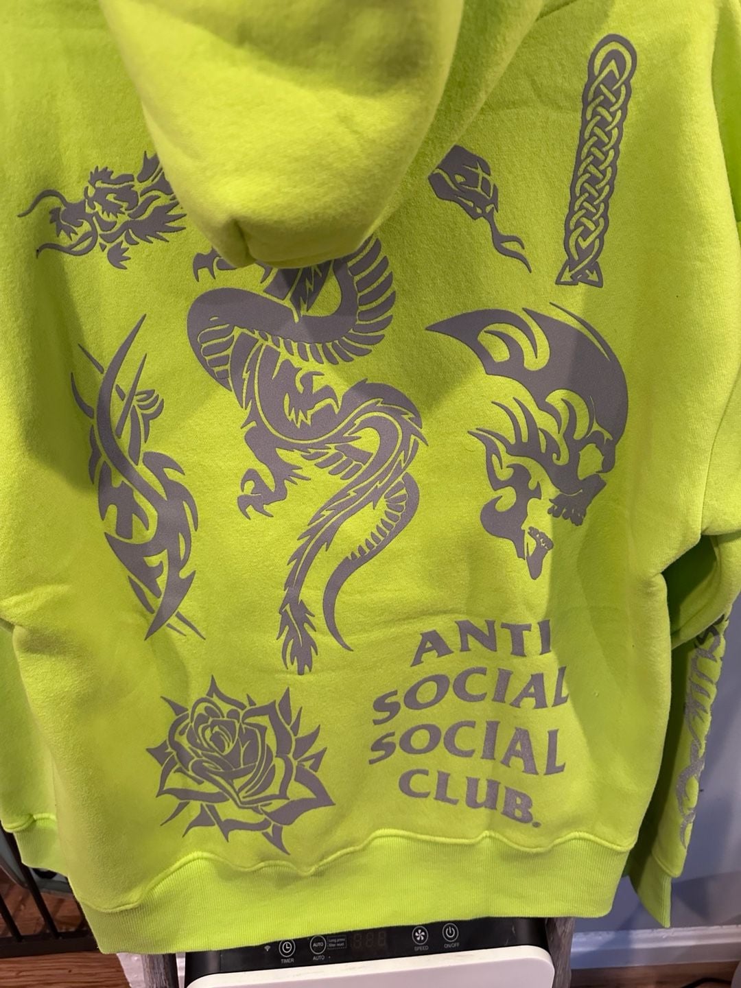 Anti Social Social Club Neon Yellow Hoodie 5