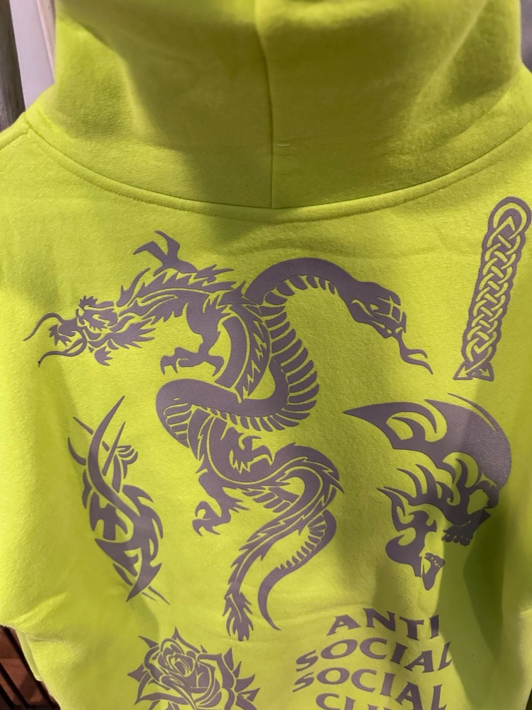 Anti Social Social Club Neon Yellow Hoodie 6