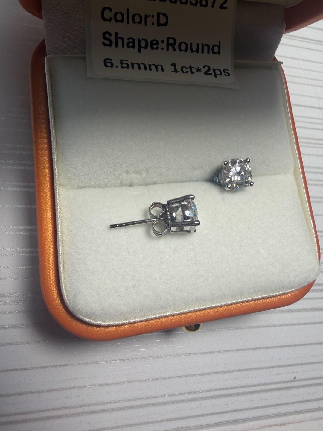 GRA Moissanite Round Stud Earrings 6.5mm 1ct 4