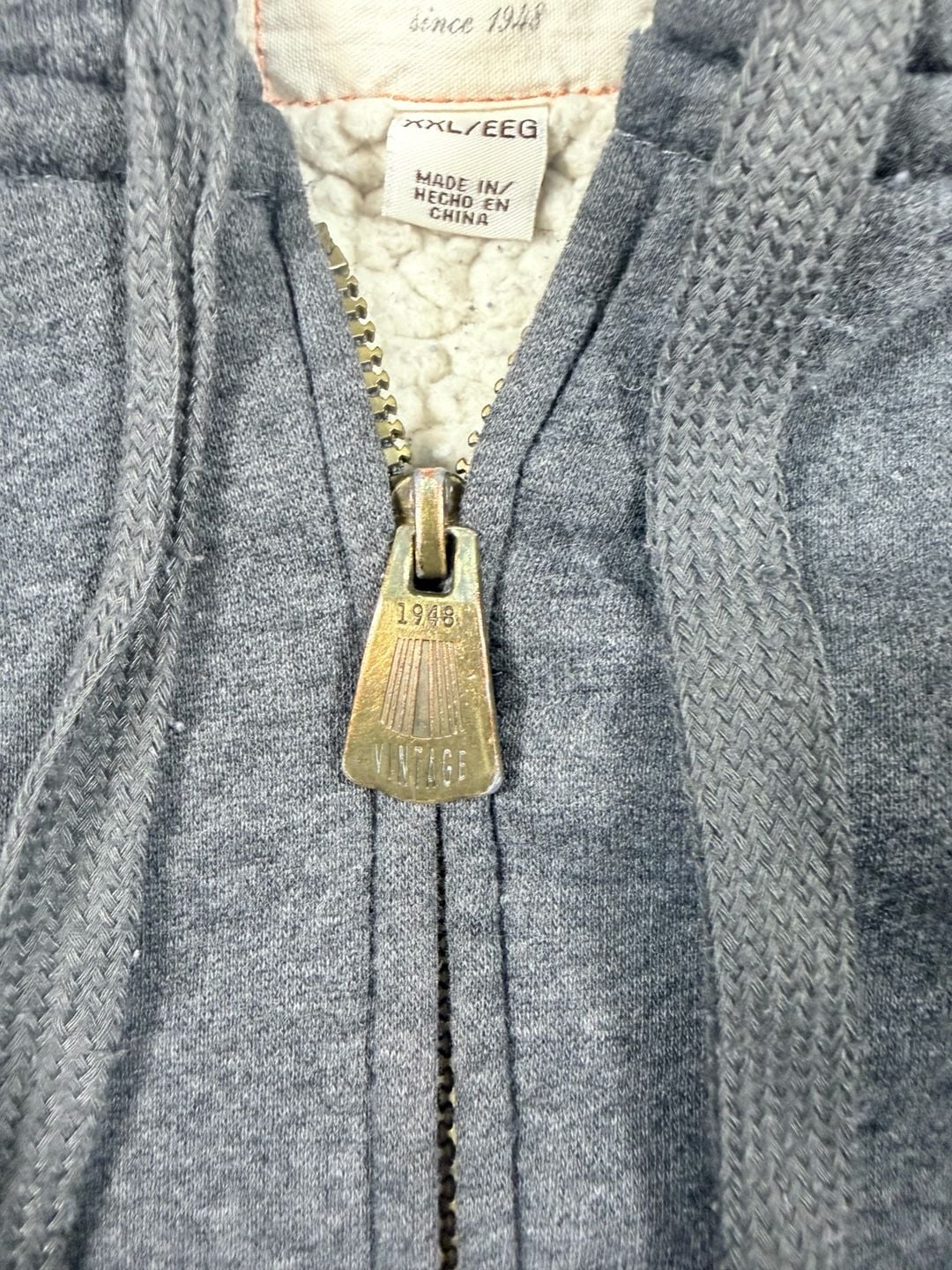 Weatherproof Vintage Sherpa-Lined Full-Zip Hoodie Size XXL Gray 6