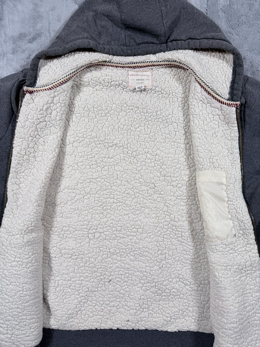 Weatherproof Vintage Sherpa-Lined Full-Zip Hoodie Size XXL Gray 3