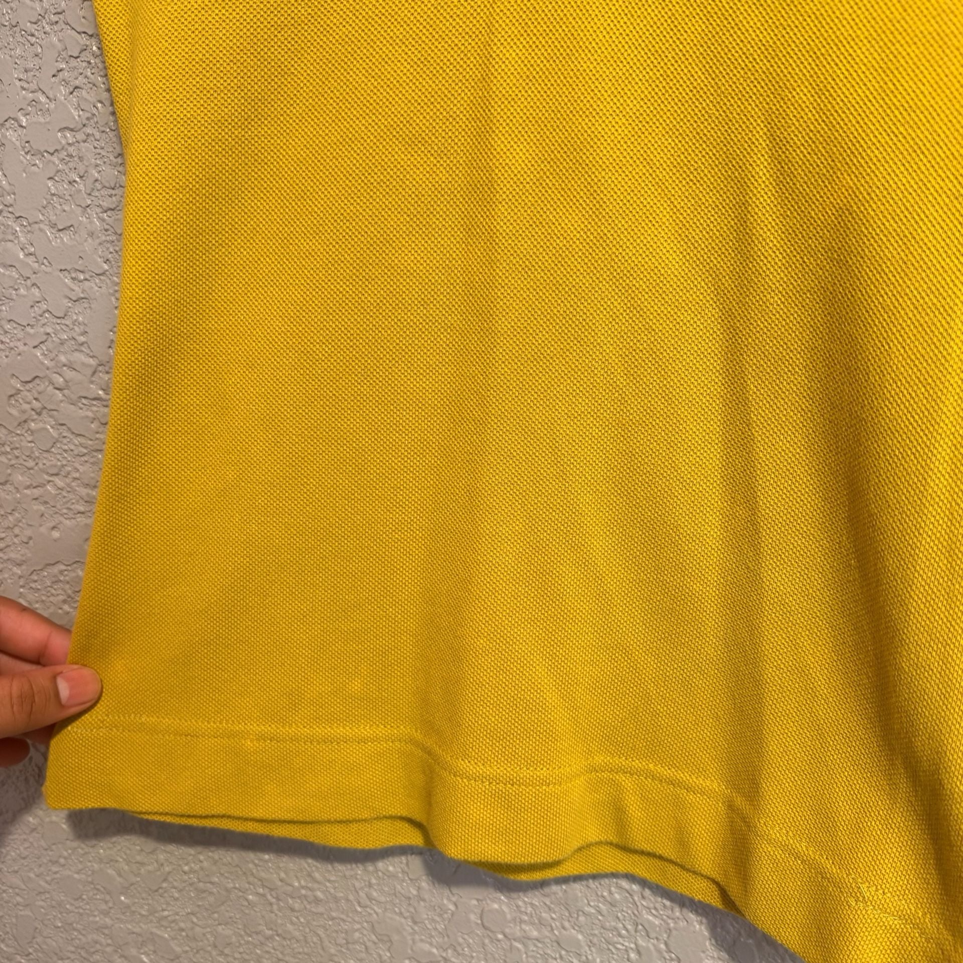 Lacoste Polo Shirt Size 34 Yellow Short Sleeve Pique 4
