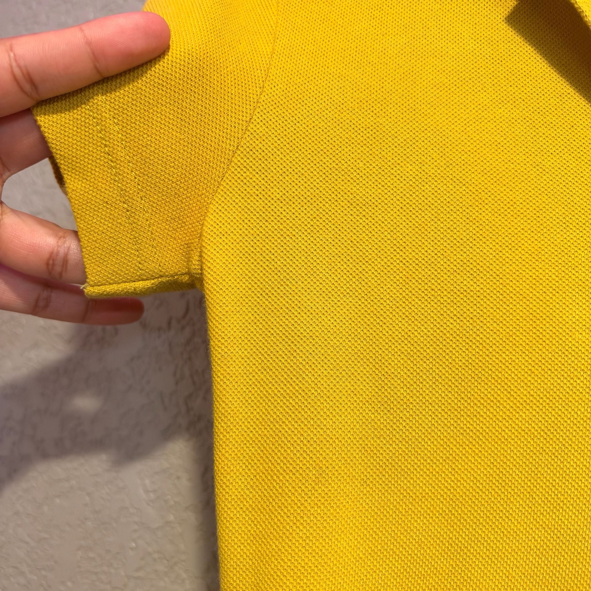 Lacoste Polo Shirt Size 34 Yellow Short Sleeve Pique 5