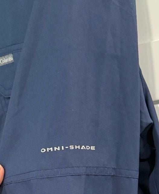 Columbia Sportswear Long Sleeve Button Down Shirt XL Navy Blue Omni-Shade 4