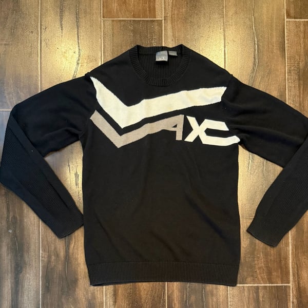 Armani Exchange Sweater Black Graphic Logo