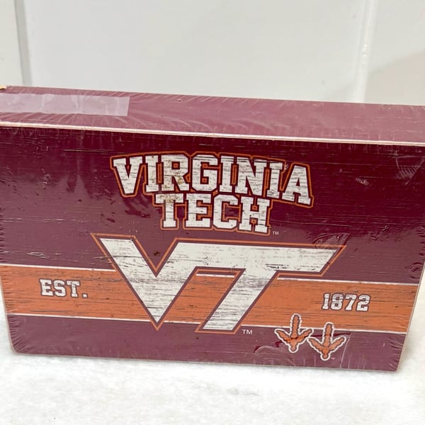 Virginia Tech Hokies University College Licensed Wooden Sign Sport Fan Team