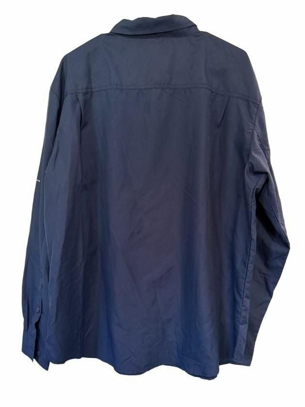 Columbia Sportswear Long Sleeve Button Down Shirt XL Navy Blue Omni-Shade 5