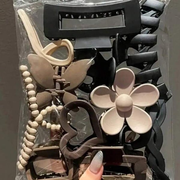 Unbranded 11pcs Matte Hair Claw Clips Set Neutral