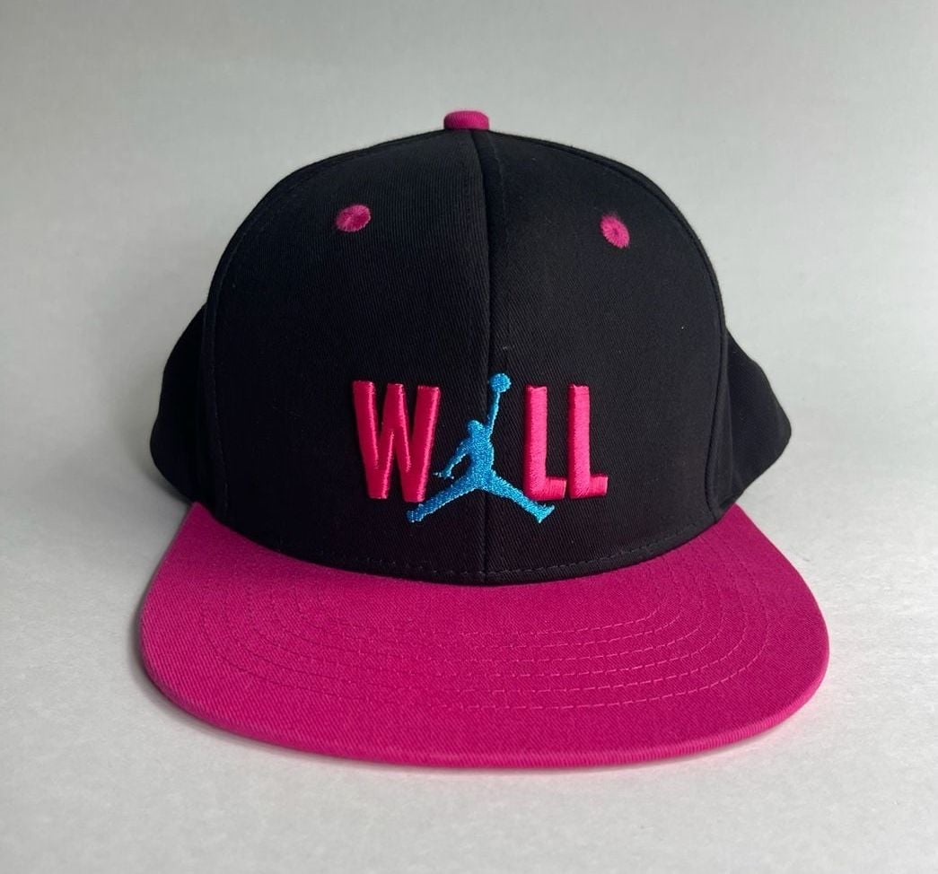 Jordan Jumpman Snapback Hat Black Pink Teal Embroidered 2