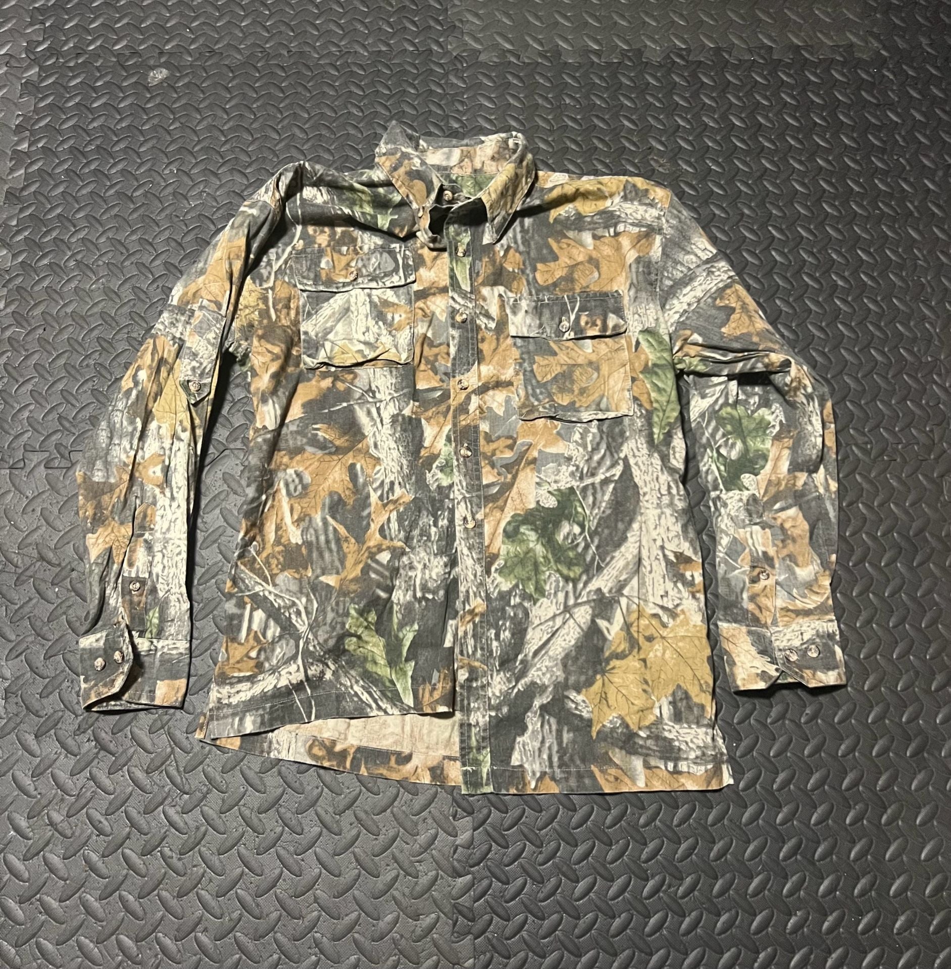 Merrill & Forbes Ranger Camo Button Up Shirt Tree Bark Hunting 2