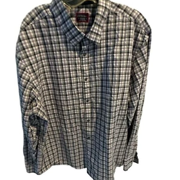 Untuckit Mens Plaid Button Down Shirt XX-Large Purple