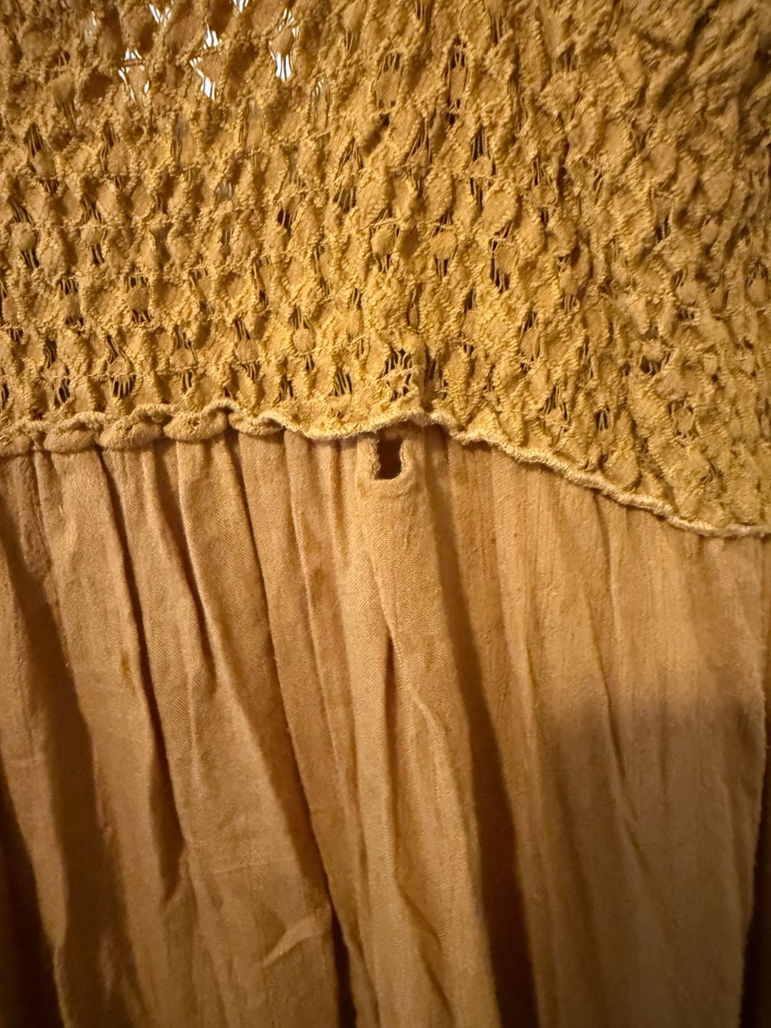 Free People Boho Adella Slip Dress Mustard Yellow XS 9