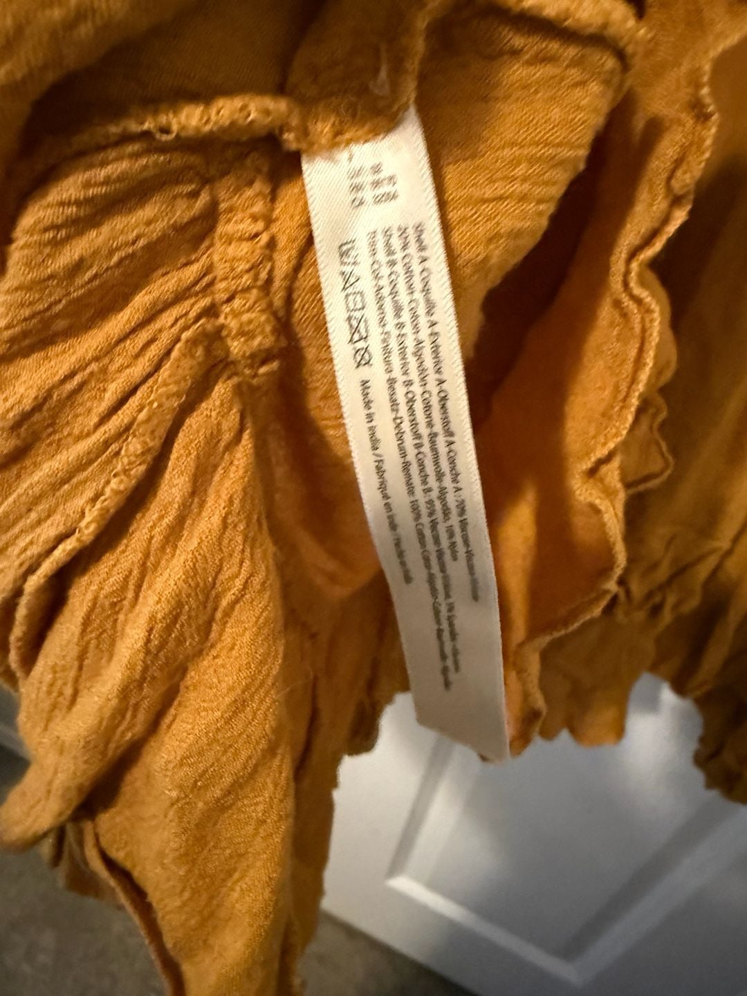 Free People Boho Adella Slip Dress Mustard Yellow XS 10