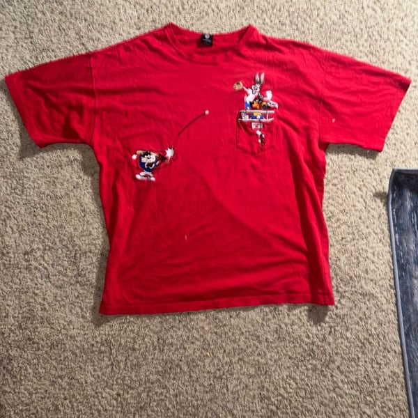Looney Tunes Pocket Graphic T-Shirt Red