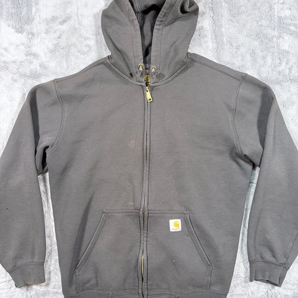 Carhartt Full Zip Hoodie Size L Gray Original Fit