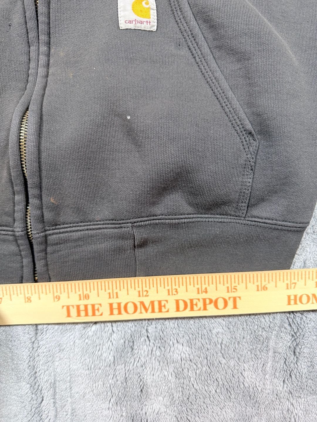 Carhartt Full Zip Hoodie Size L Gray Original Fit 12