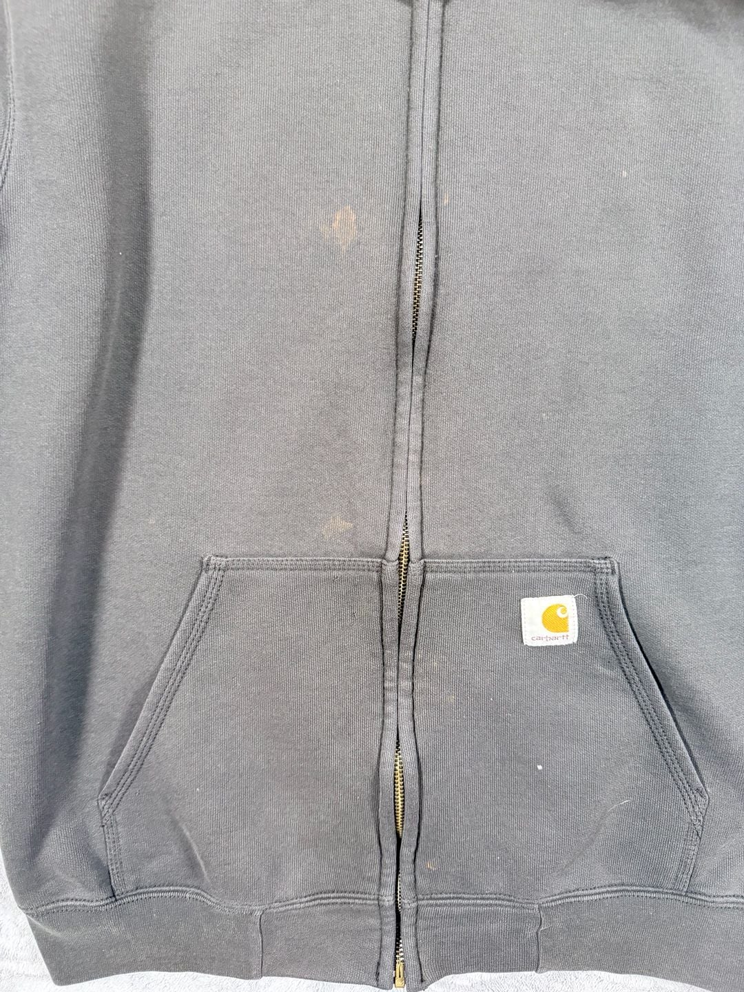 Carhartt Full Zip Hoodie Size L Gray Original Fit 15