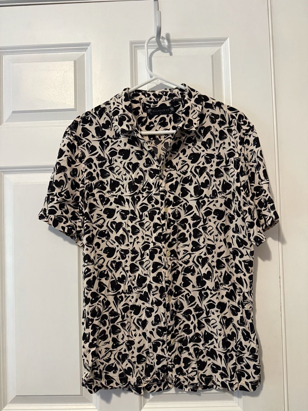 AllSaints Heartbreak Short Sleeve Shirt Size M 5