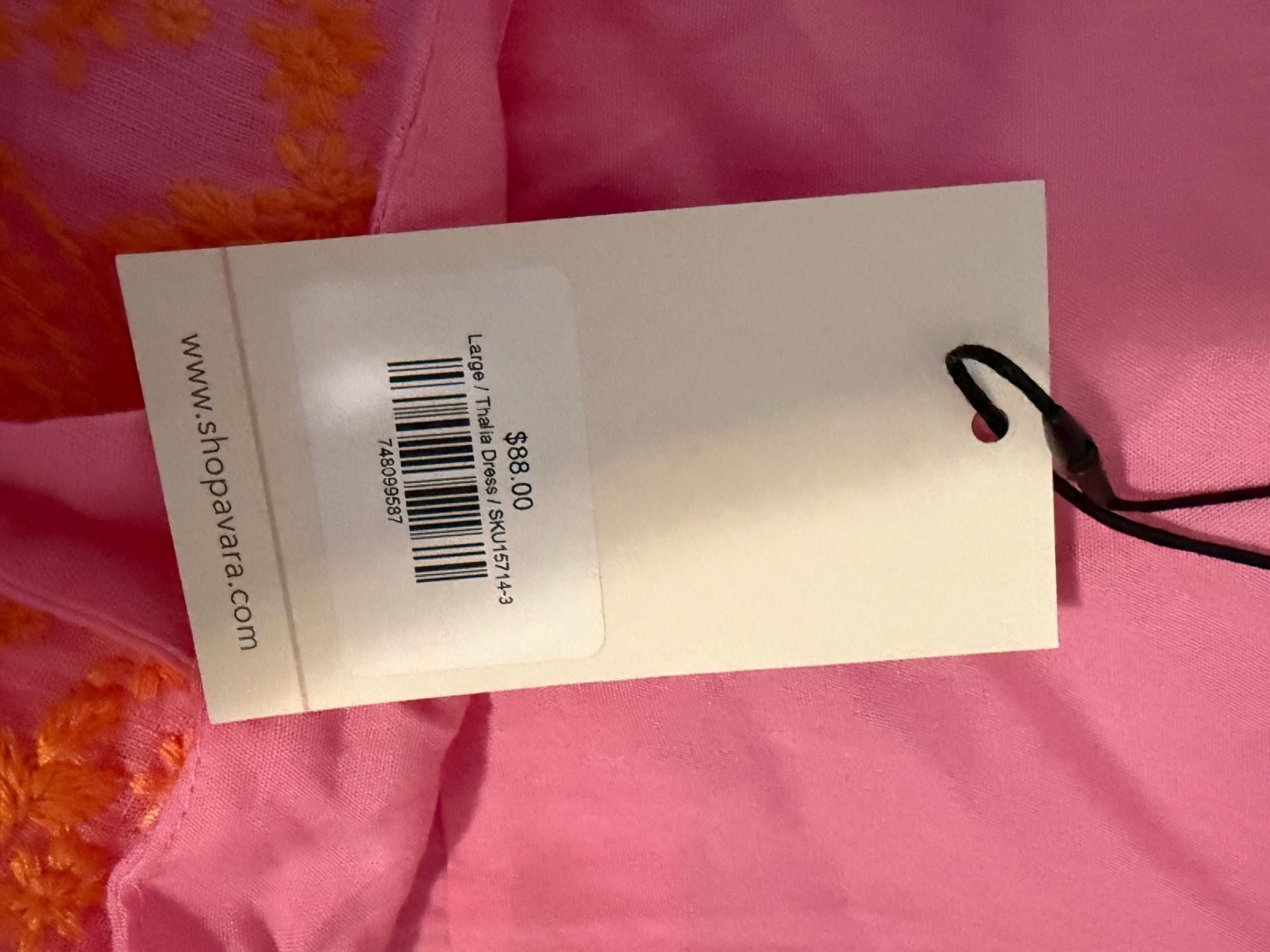 NWT Avara Lalavon Thalia Pink Embroidered Midi Sundress Size L 7