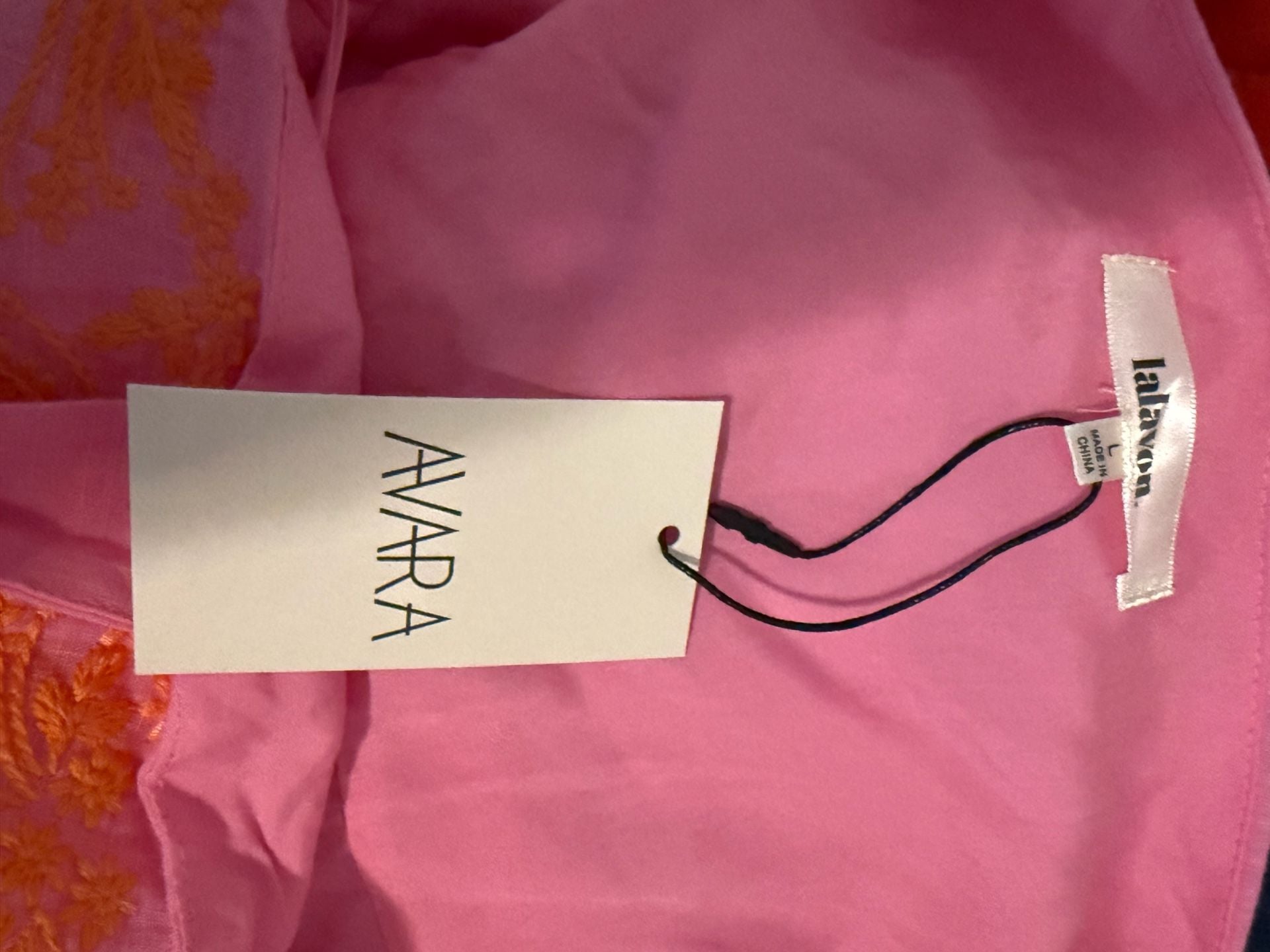NWT Avara Lalavon Thalia Pink Embroidered Midi Sundress Size L 8