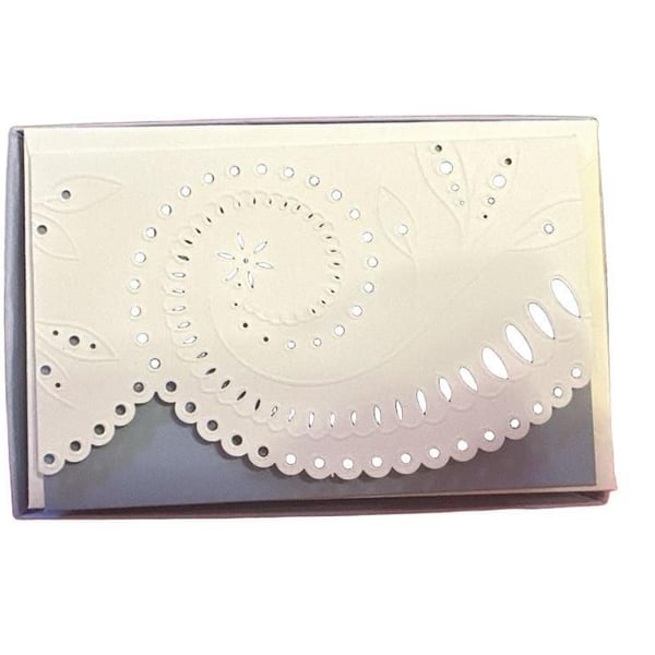 Vera Wang Laser Cut Stationery Box Set with Envelopes