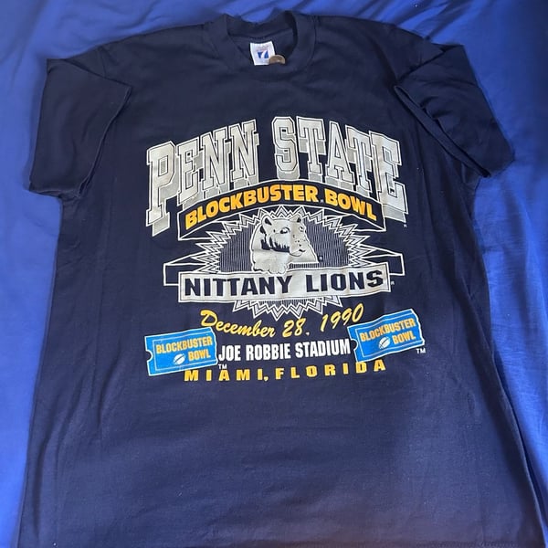 Logo 7 Vintage 1990 Penn State Blockbuster Bowl T-Shirt XL
