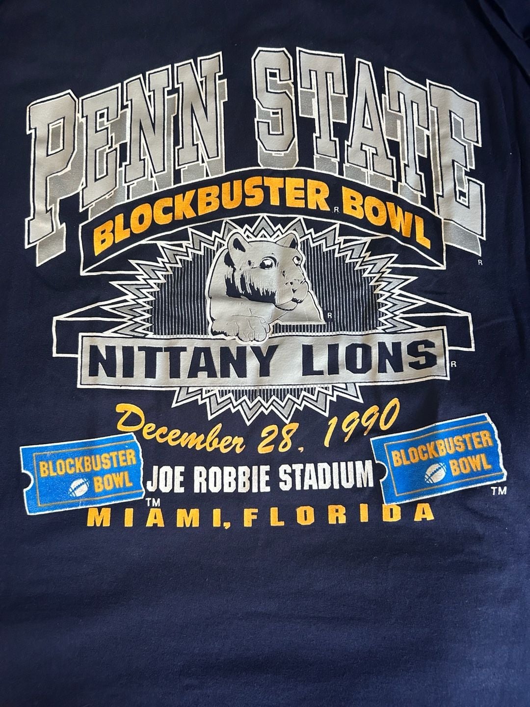 Logo 7 Vintage 1990 Penn State Blockbuster Bowl T-Shirt XL 3