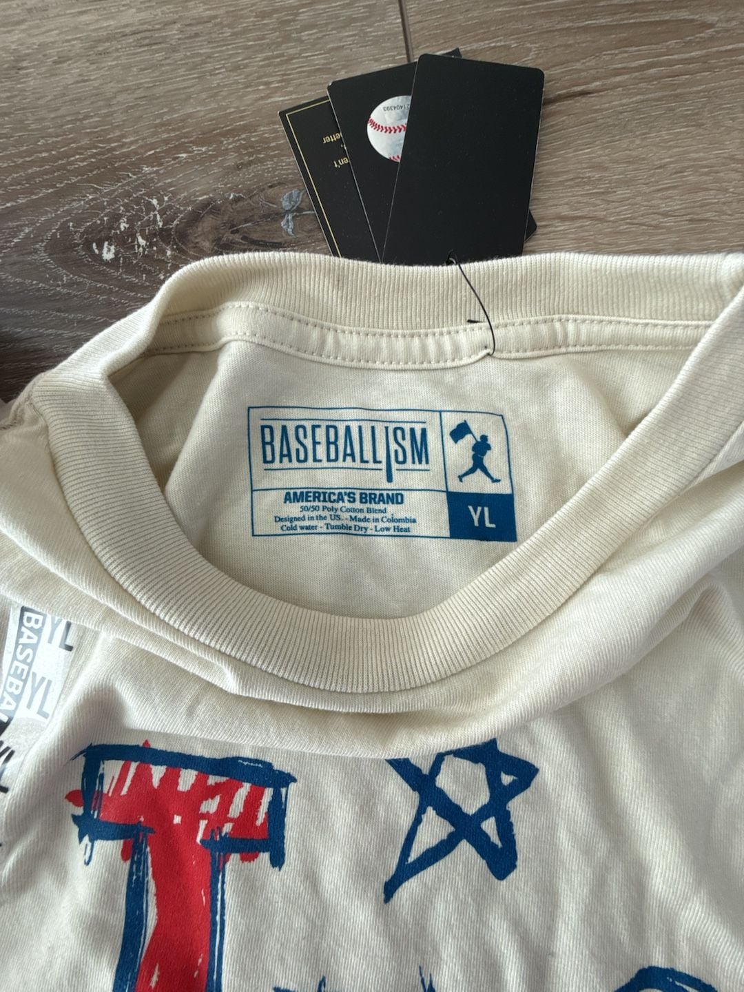 Baseballism Los Angeles Dodgers Crayon Series T-Shirt Size YL Cream 5