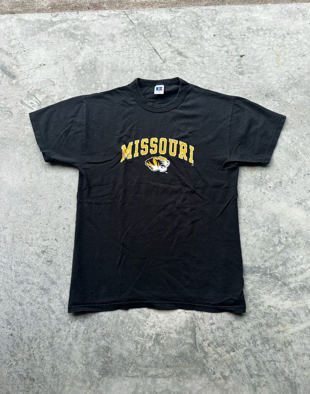 Russell Athletic Missouri Tigers T-Shirt Size S Black Mizzou Graphic 2