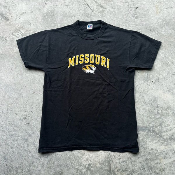 Russell Athletic Missouri Tigers T-Shirt Size S Black Mizzou Graphic
