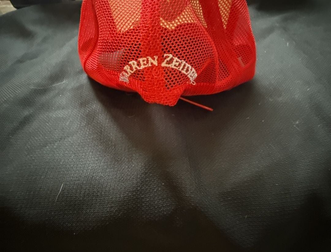 Warren Zeiders Trucker Hat Red White Broken Heart Snapback Signed 3