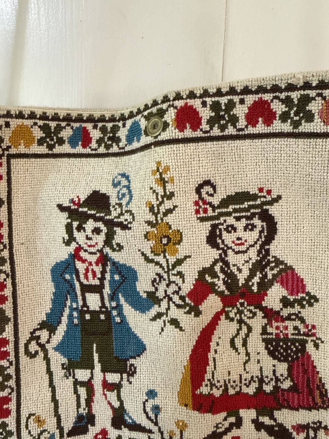 Vintage Tapestry Folk Art Cottagecore Cross Stitch Crossbody Bag Purse Fairycore 5