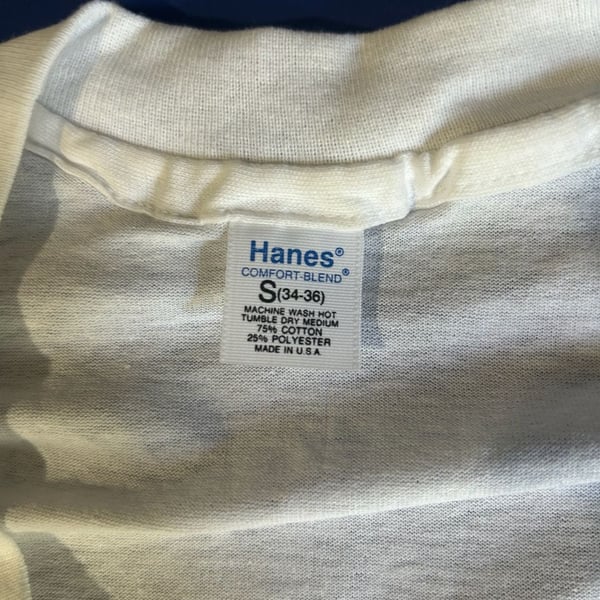 Vintage 80’s Hanes Comfort Blend T-Shirt Size S White