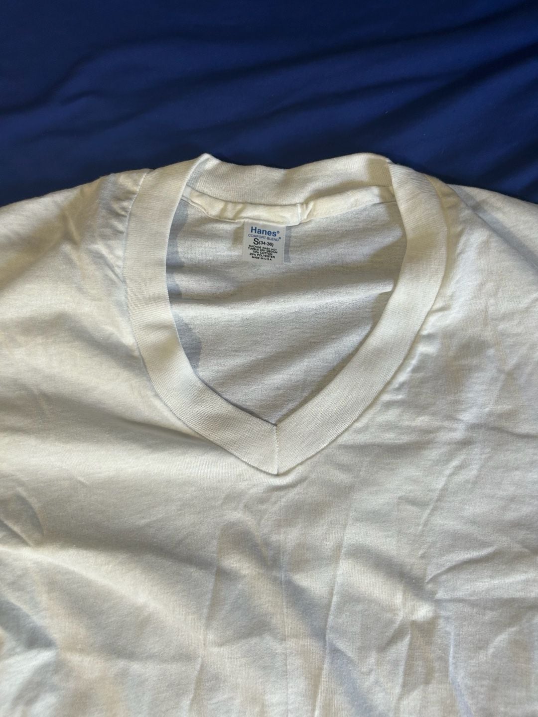 Vintage 80’s Hanes Comfort Blend T-Shirt Size S White 6