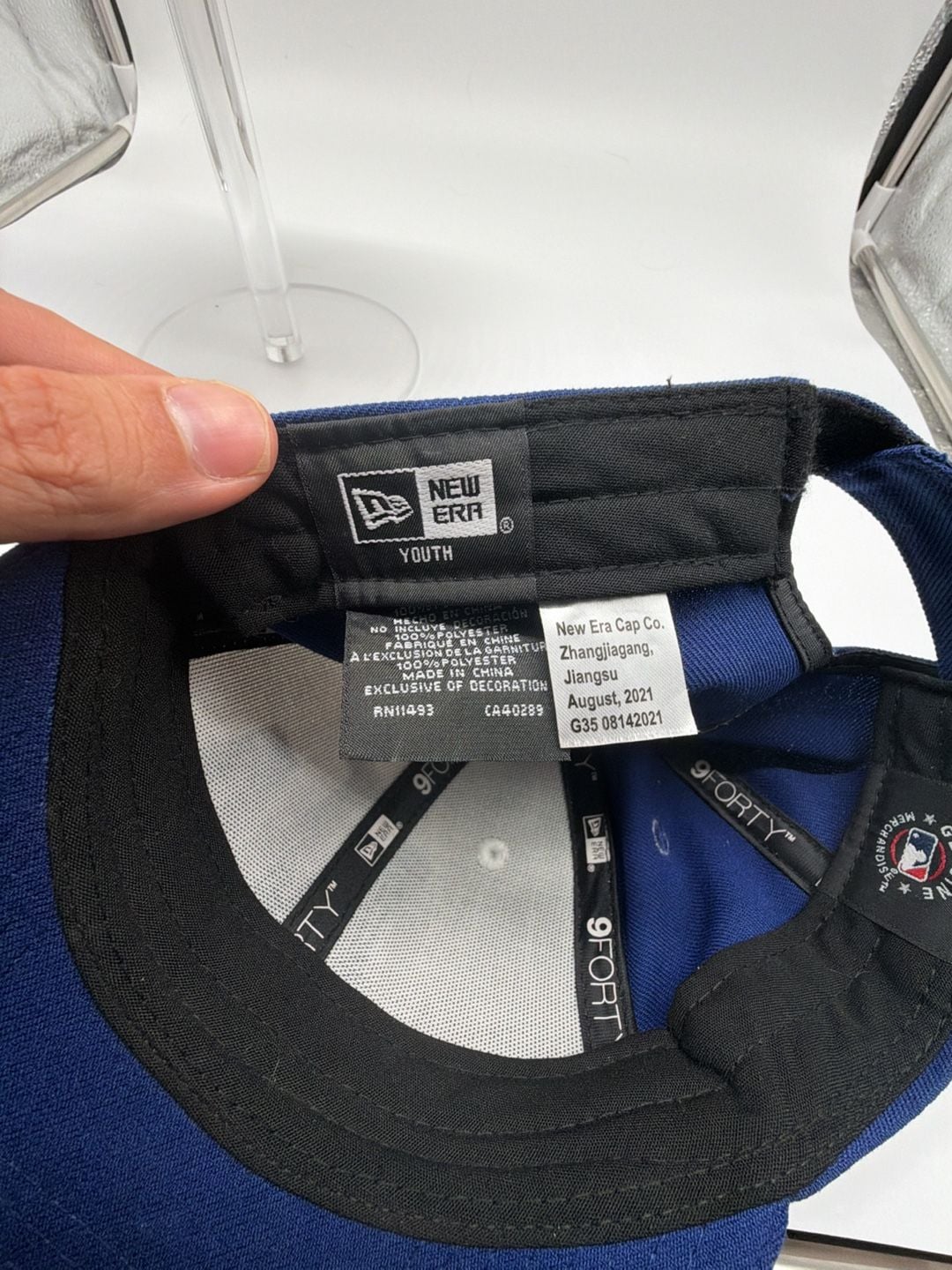 New Era Los Angeles Dodgers 9FORTY Youth Hat Blue White 7