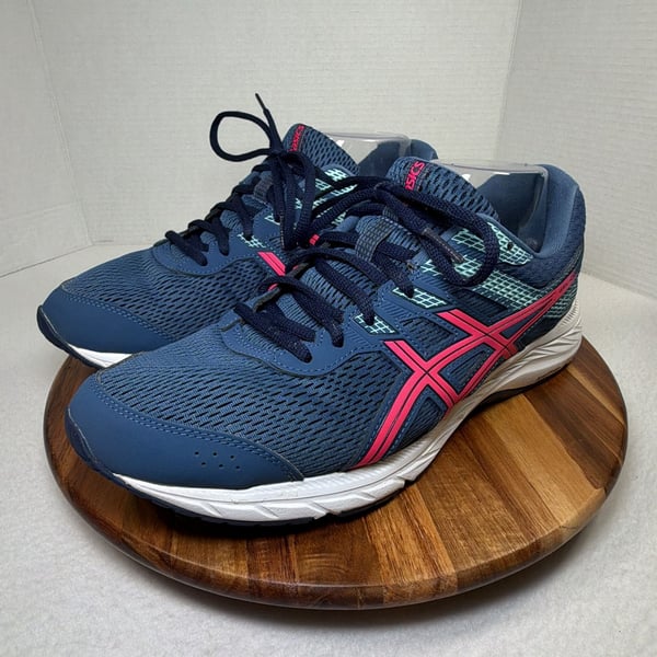 ASICS Gel-Contend 6 Men’s Sz 11W Blue Pink Running Shoes Gym Athletic Workout 