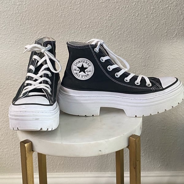 Converse Chuck Taylor All Star Lugged Heel Platform Black White