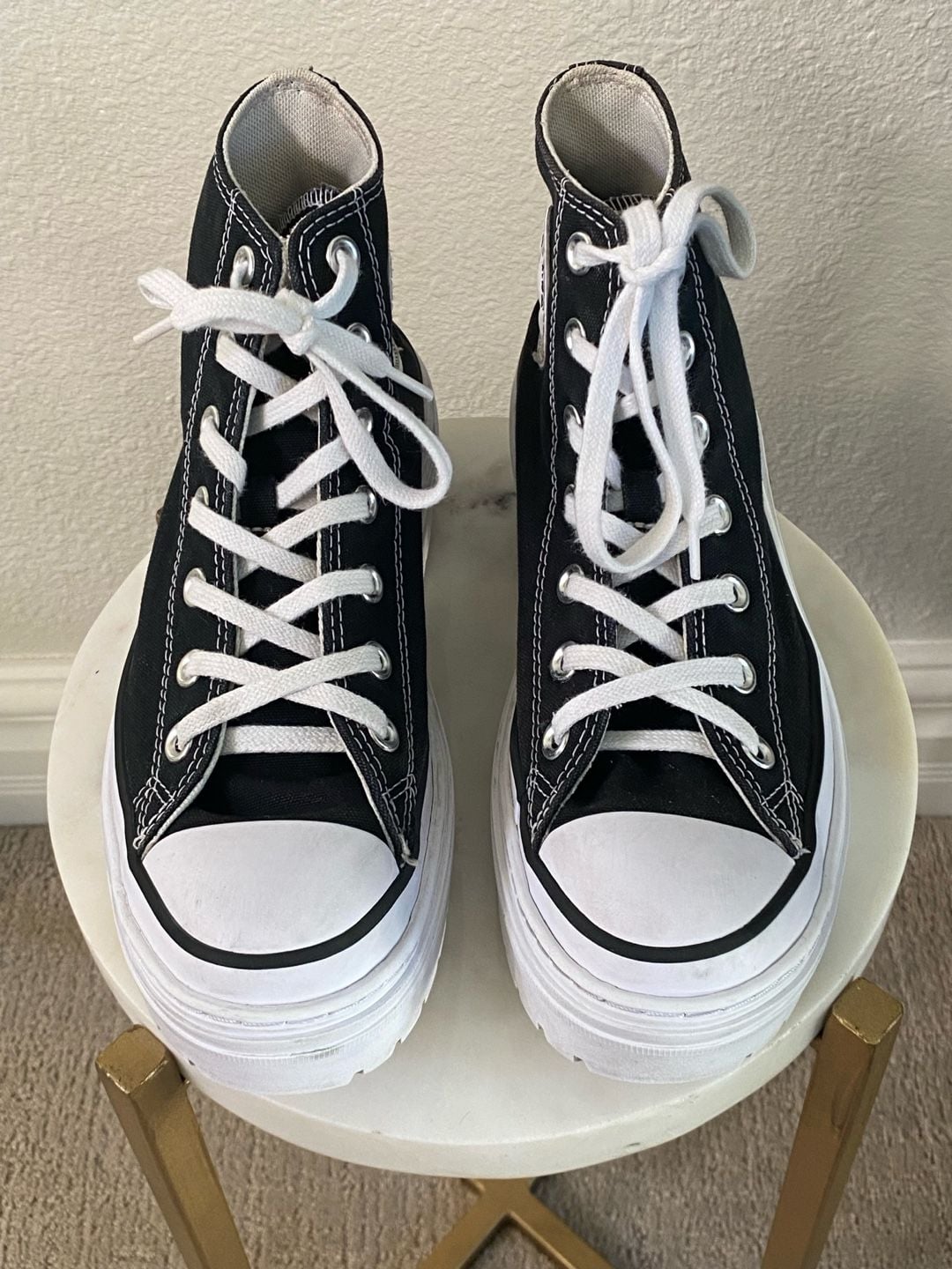 Converse Chuck Taylor All Star Lugged Heel Platform Black White 3