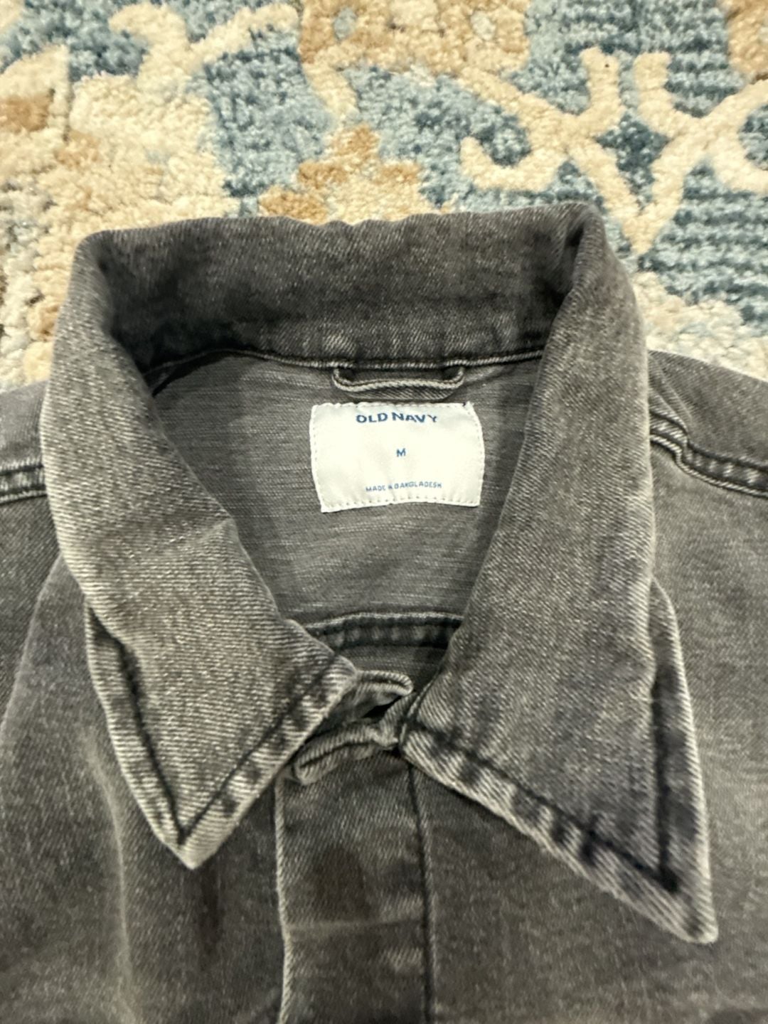 Old Navy Denim Jacket Size M Gray Washed Trucker 3