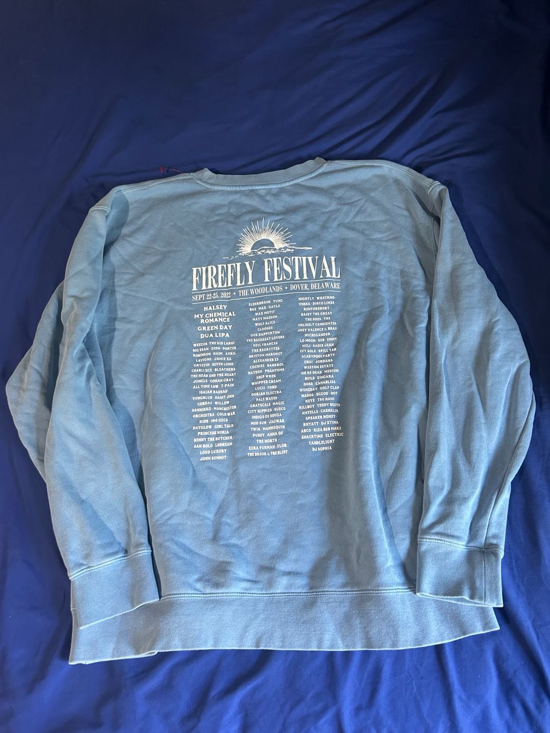Firefly Festival 2022 Lineup Graphic T-Shirt Blue XL My Chemical Romance 3