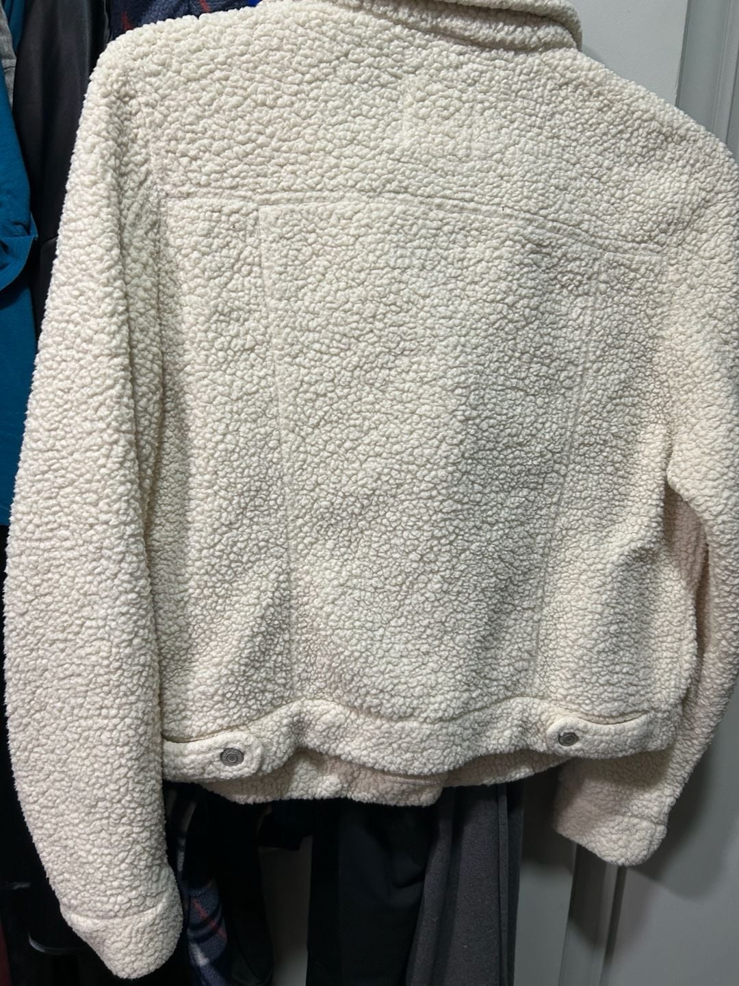 Mudd Sherpa Fleece Jacket Size XL Off White 4