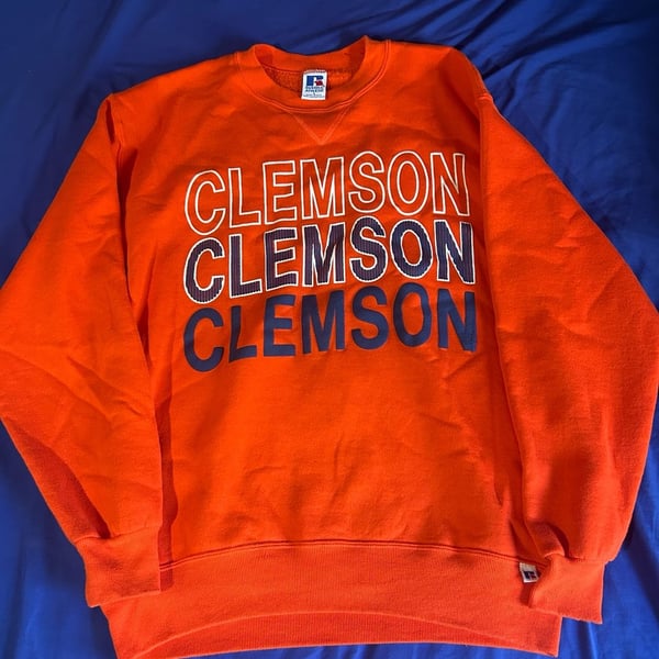 Vintage Russell Athletic Clemson Tigers Crewneck Sweatshirt Size XL