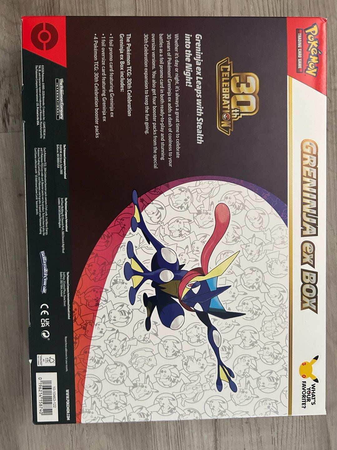 Pokemon TCG 30th Celebration Greninja ex Box Trading Card Game 2