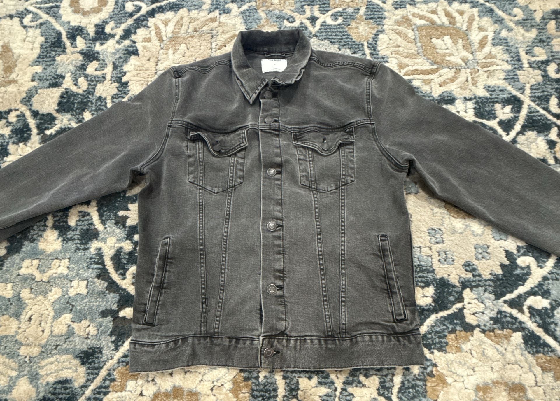 Old Navy Denim Jacket Size M Gray Washed Trucker 2