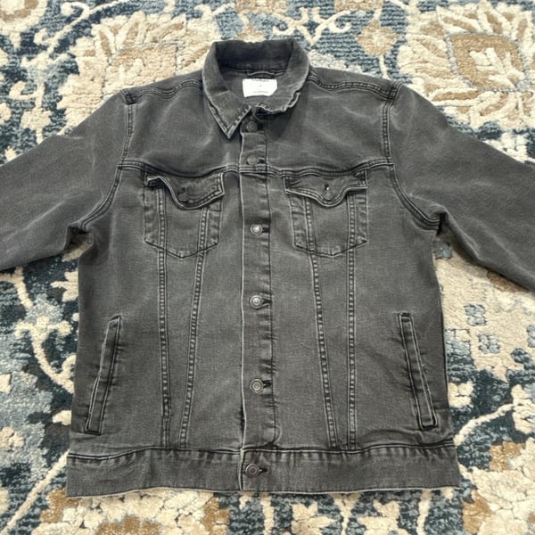 Old Navy Denim Jacket Size M Gray Washed Trucker